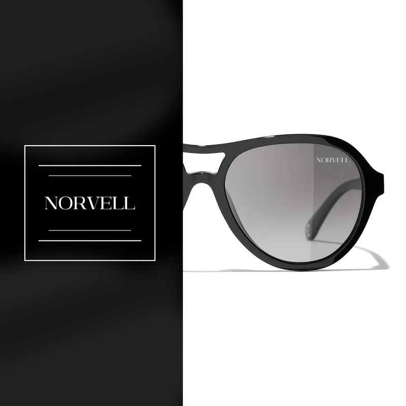 Norvell Aurora Velvet – Black Frame Green Gradient Lens Sunglasses
