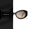 Norvell Aurora Ice – Black Frame Silver Mirror Lens Sunglasses