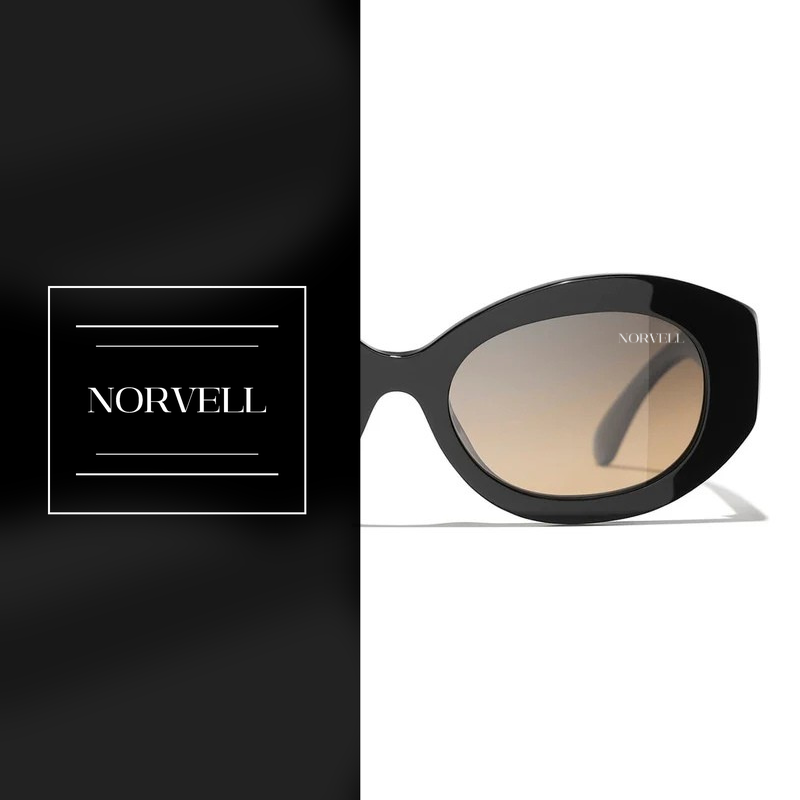 Norvell Aurora Ice – Black Frame Silver Mirror Lens Sunglasses