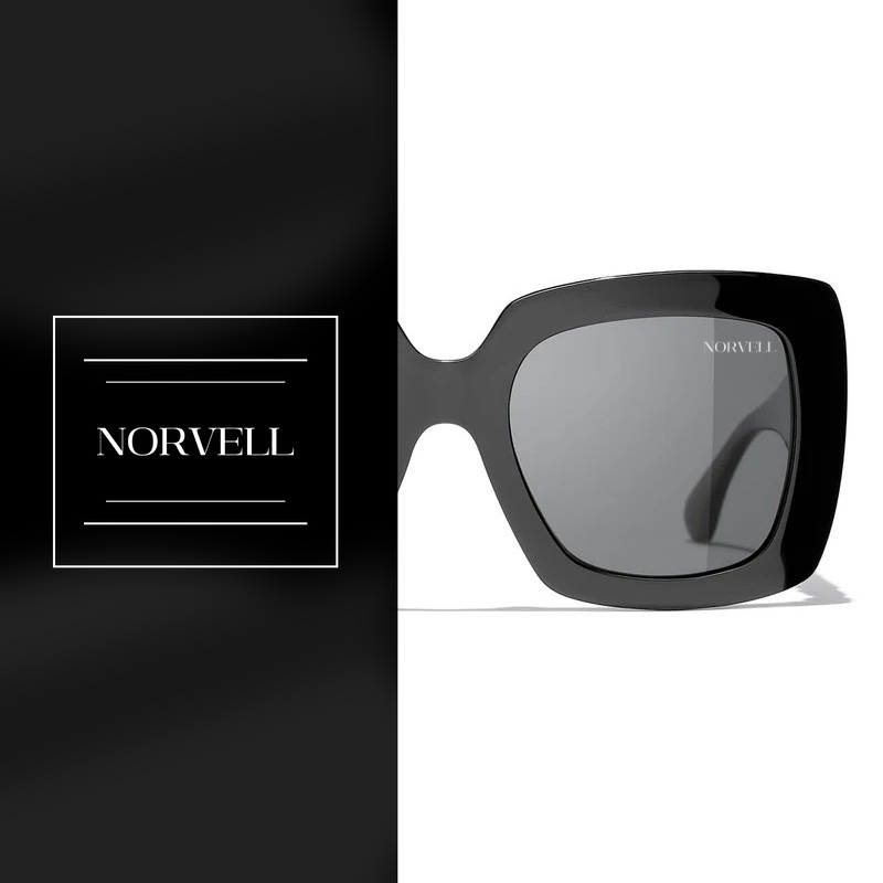 Norvell Aurora Onyx – Crystal Frame Smoke Lens Sunglasses